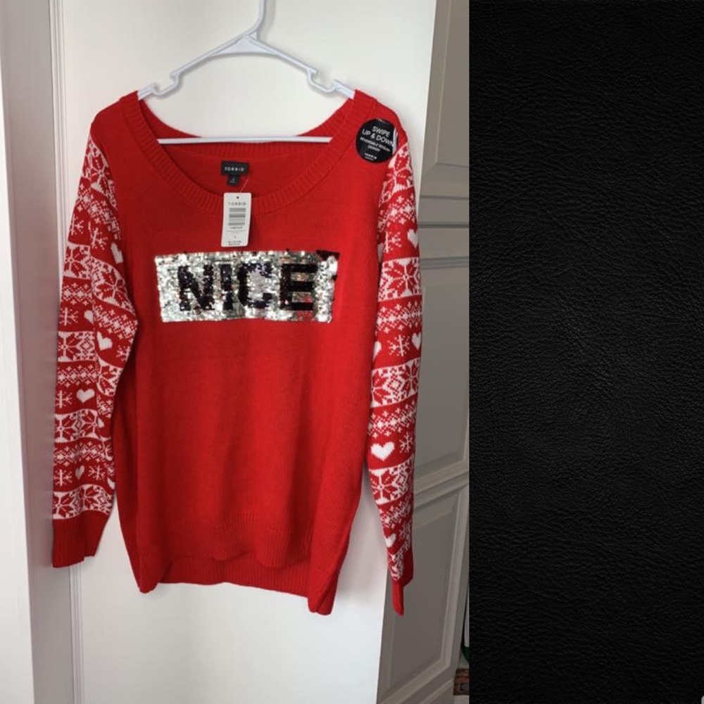Torrid Reversible Holiday Sweater sz 2
